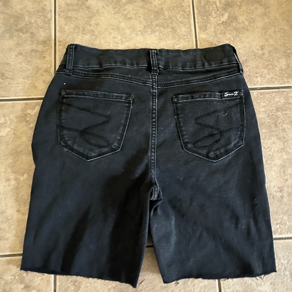 Black jean shorts